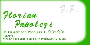 florian papolczi business card